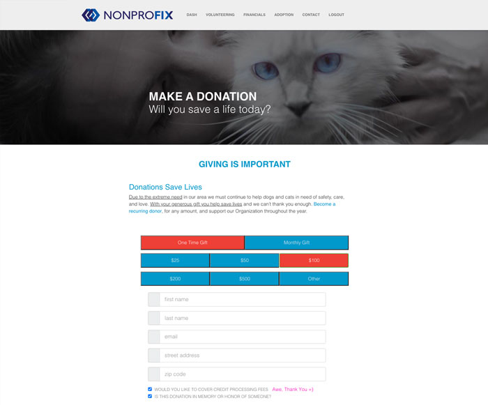 CRM Donation Page